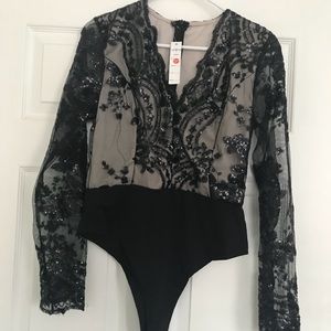 Sexy black sequin bodysuit 🖤